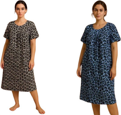 Pari's Hub Women Nightdress(Multicolor)