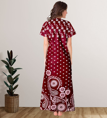 VRSU Women Nightdress(Maroon)