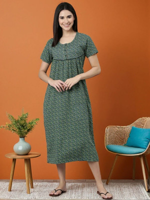 Kryptic Women Nighty(Green)