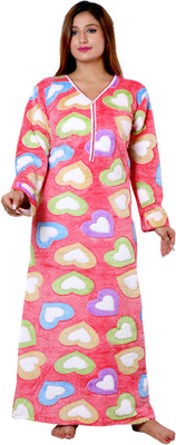 NACNO Women Nighty(Pink)