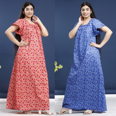 Akash Women Nighty(Multicolor)