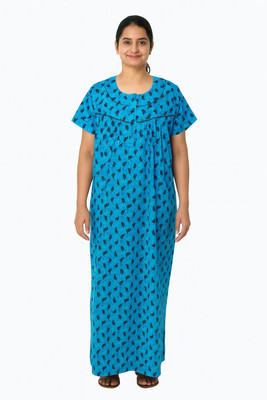 Jonas Softwear Women Nightdress(Blue)