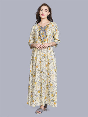 Sanaa Women Nighty(Yellow)