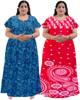 Poshakm Women Nighty(Red)