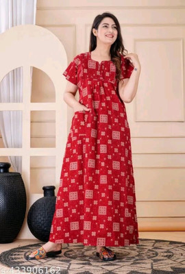 DreamBe Women Nighty(Maroon)
