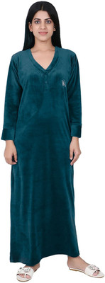 Dreamom Women Nighty(Blue)
