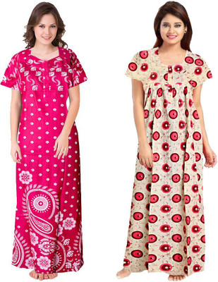 HouseOfCommon Women Nighty(Multicolor)