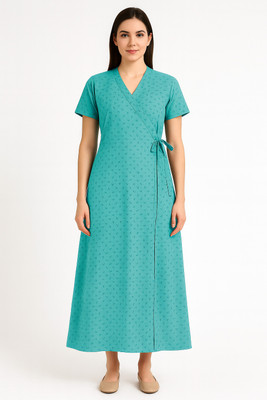 F65 Women Nighty(Green)