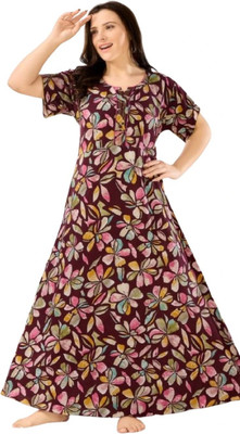 visaka Women Nighty(Maroon)