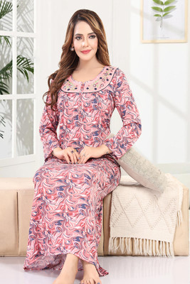 REN STAR Women Nighty(Pink)