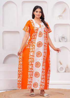 Fufufrog Women Nighty(Orange)