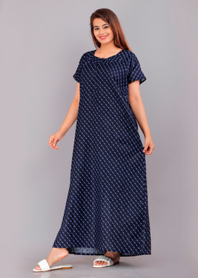The Finer Things Women Nighty(Blue)