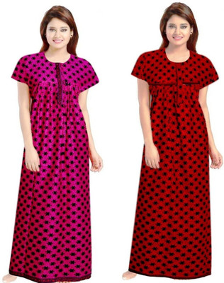 KL FASHION Women Nighty Set(Multicolor)