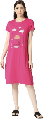 zebu Women Nighty(Pink)