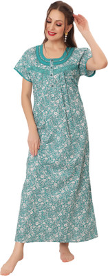 Ms.Lingies Women Maternity/Nursing Nighty(Green)
