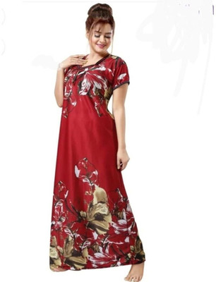 ANANT CREATION Women Nighty(Maroon)