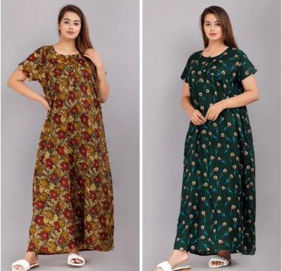 DreamBe Women Nighty(Multicolor)
