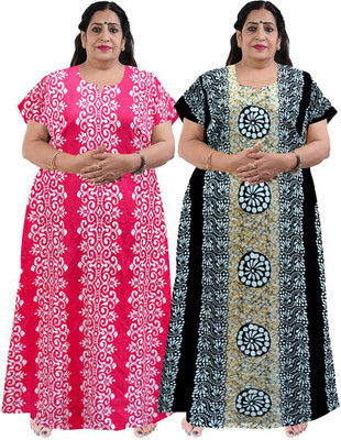 Saviaara Women Nighty(Blue)