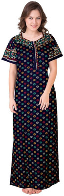 DreamBe Women Nighty(Blue)