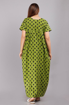 VRSU Women Nightdress(Green)