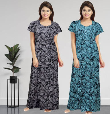 Hans Craft And Creation Women Nighty(Multicolor)