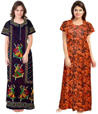 PMK FASHION Women Nighty Set(Multicolor)
