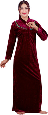 PlayKith Women Nighty(Maroon)