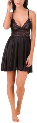 Dreamish Women Nighty(Black)