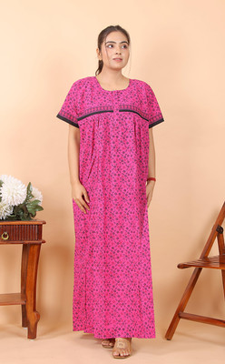 PK MART Women Nighty(Pink)