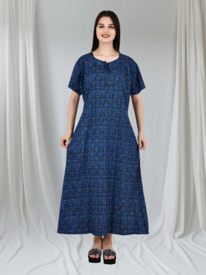 LDHSATI Women Nighty Set(Blue)