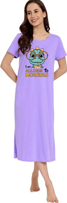 monaarch Women Nighty(Purple)