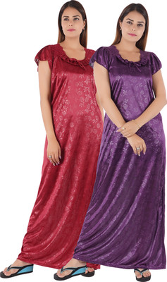 EGET Women Nighty(Multicolor)