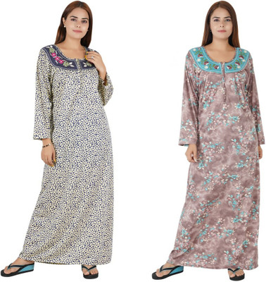 RILO Women Nighty(Multicolor)