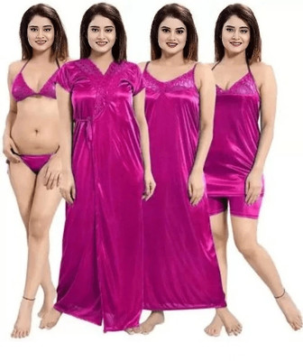 Divine Paridhaan Women Nighty(Purple)