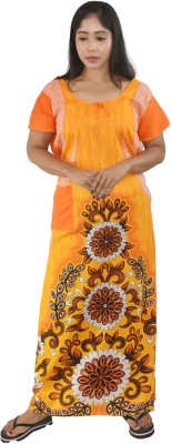 BDROX Women Nighty(Orange)