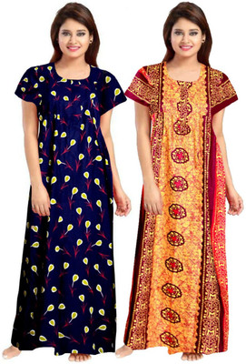 impression Women Nighty Set(Multicolor)