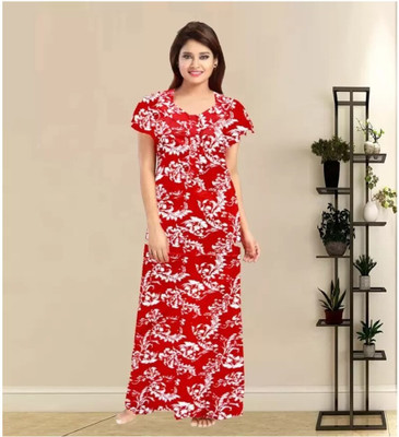 dinesh enterprises Women Nighty(Red)