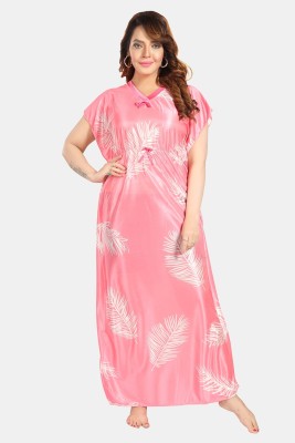 Fabme Women Nighty(Pink)