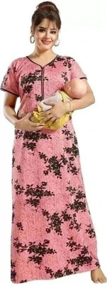 HouseOfCommon Women Nighty(Pink)