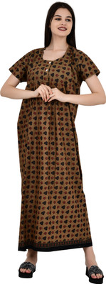 LDHSATI Women Nighty(Brown)