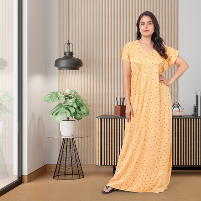 REN STAR Women Maternity/Nursing Nighty(Beige)