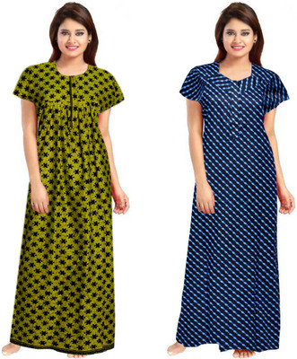 Vatatmaj Creations Women Nighty(Multicolor)