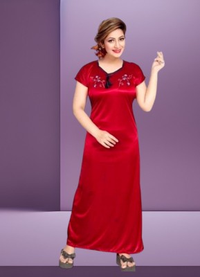 Riaan Fab Women Nighty(Red)