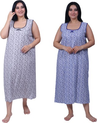 Taausha Women Nighty(Multicolor)