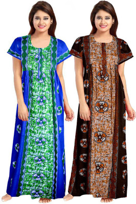 ANANT CREATION Women Nighty(Multicolor)