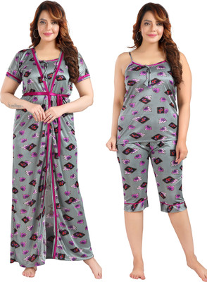 BAILEY SELLS Women Nighty Set(Multicolor)