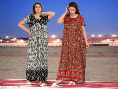 Kirtikurties Women Nighty(Multicolor)