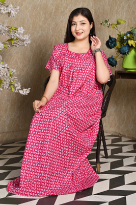 Balnce Collection Women Nighty(Pink)