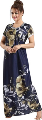HR creation Women Nighty(Blue)