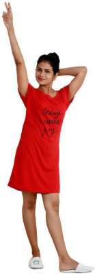 OVERDUNE Women Nightshirts(Red)